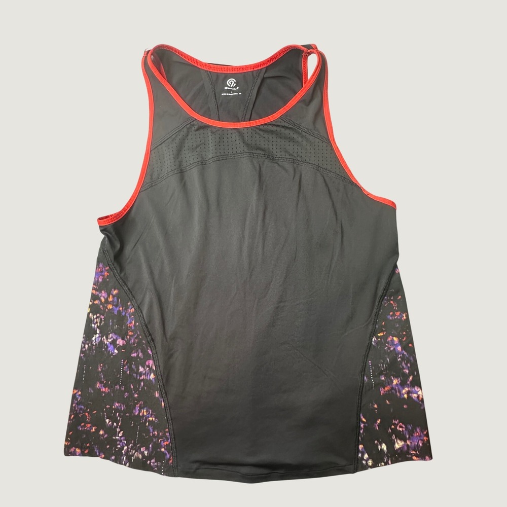 Champion Tank Top Womens L Black C9‎ Activewear Keyhole Mesh Panel 38336
